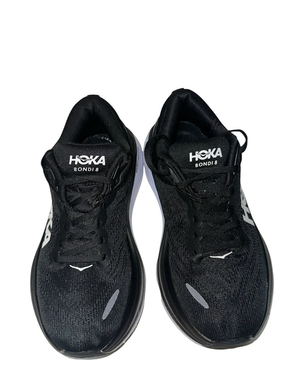 Nice Hoka One Bondi 8 Black White Mesh Womens Running Walking Shoe Size 7.5B